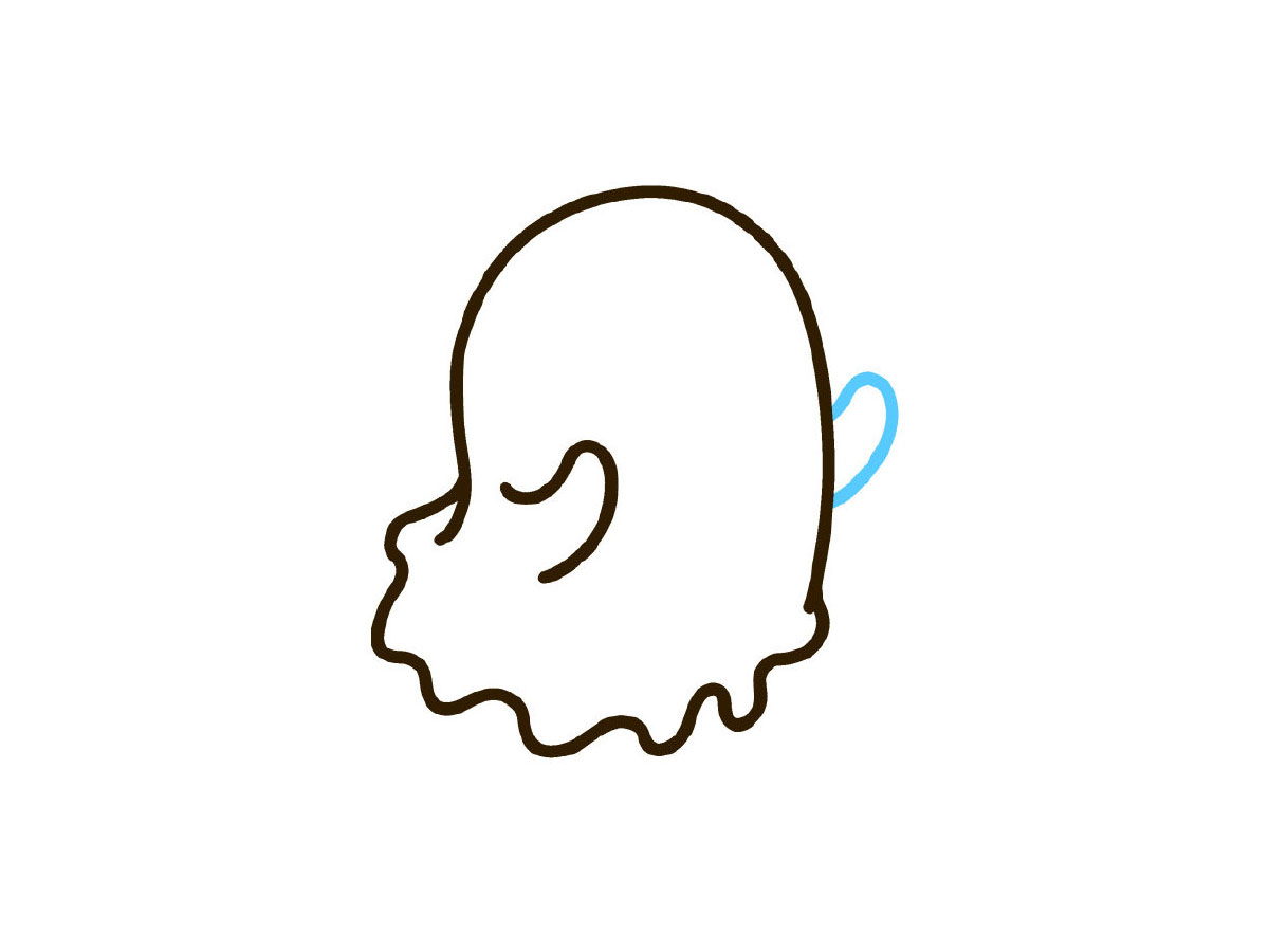 步骤4：画上另一只小手手。