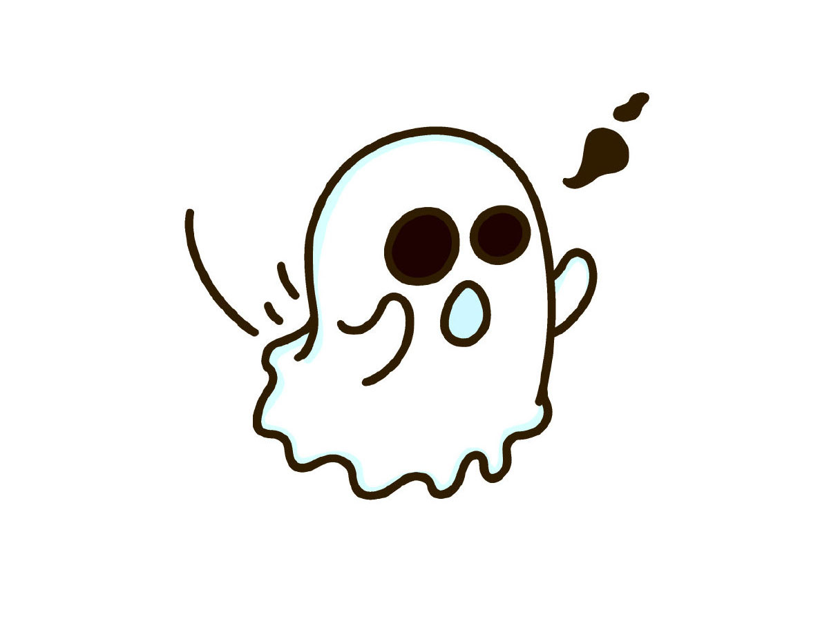万圣节幽灵简笔画