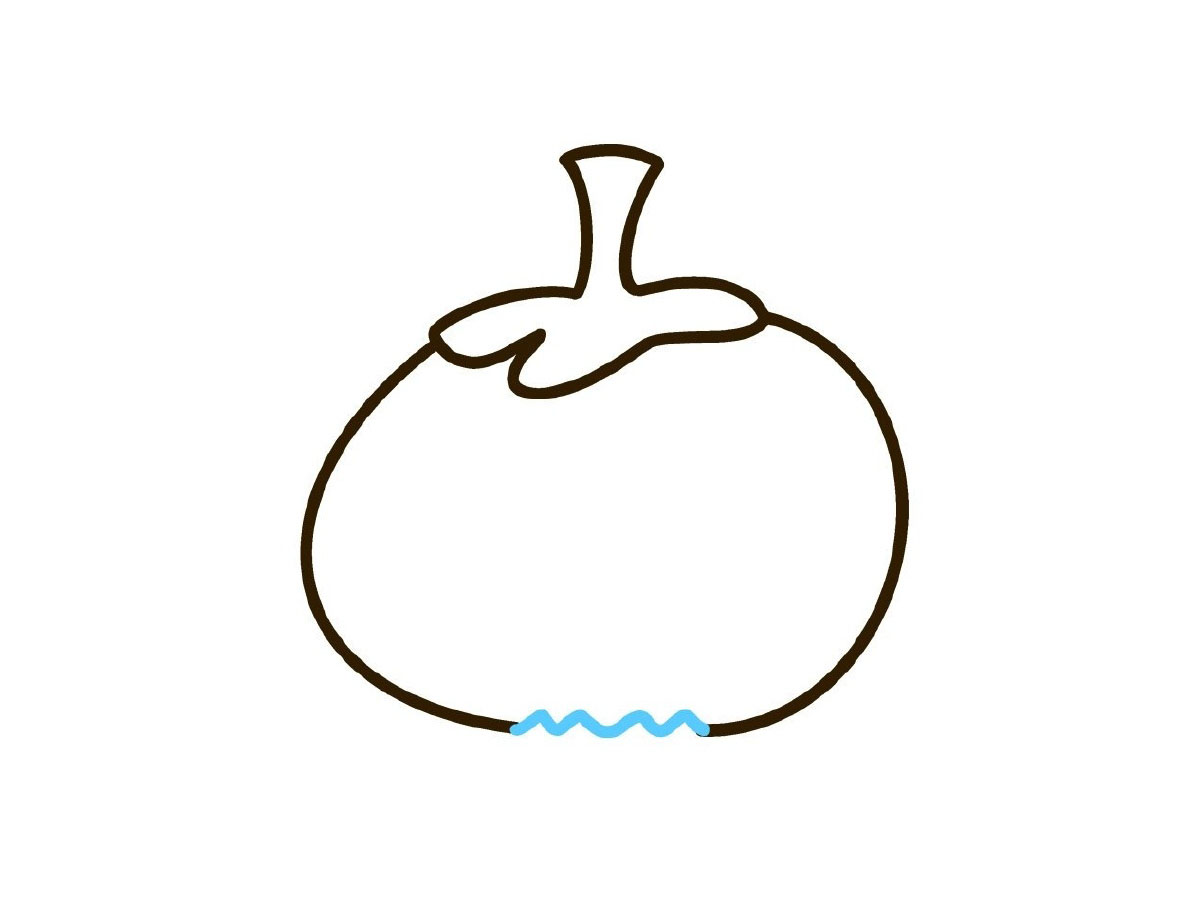 步骤3：画波浪线。