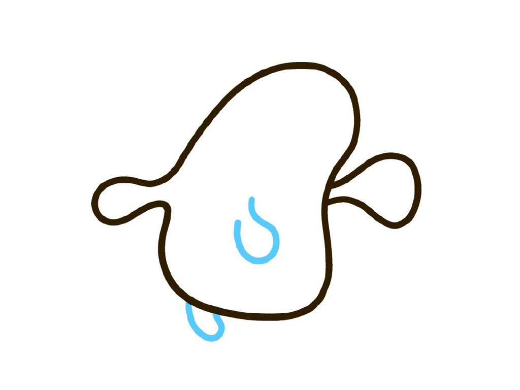 步骤4：画上两小鱼鳍。