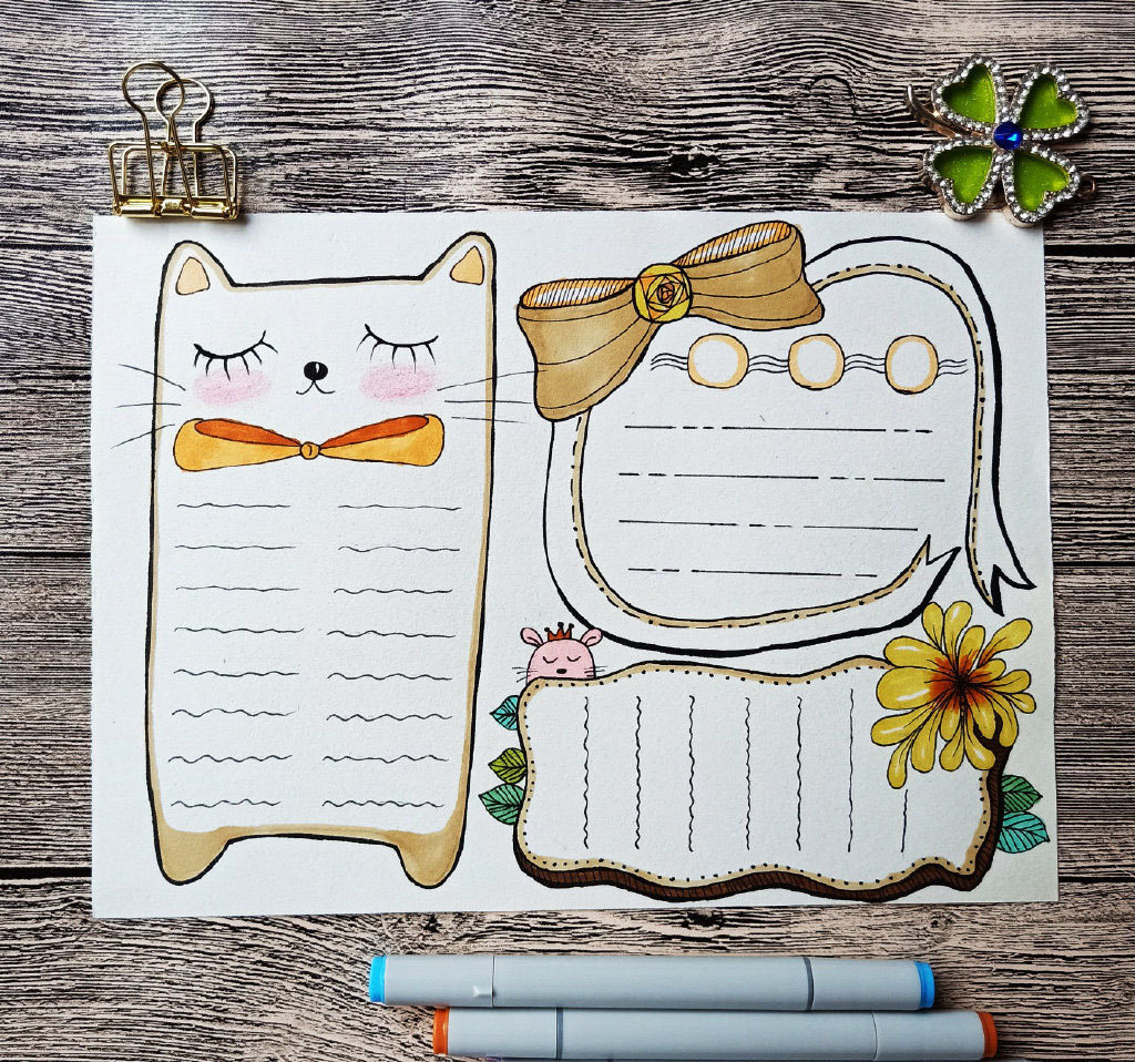 一组小清新手抄报排版设计-图4