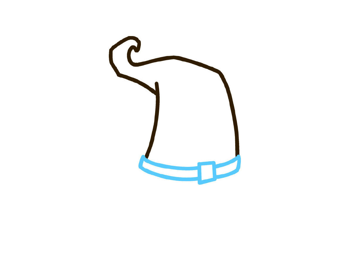 步骤3：帽子加个装饰。