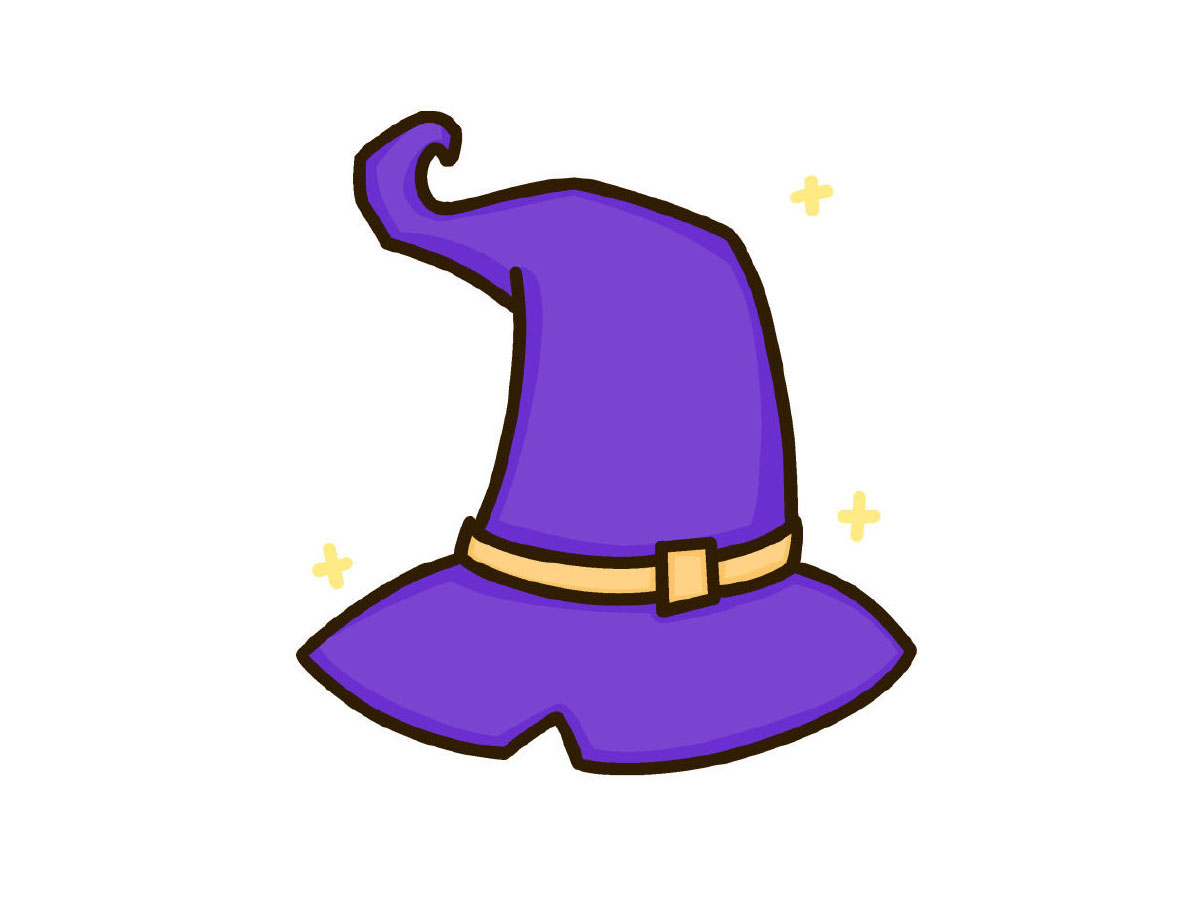 万圣节帽子简笔画教程