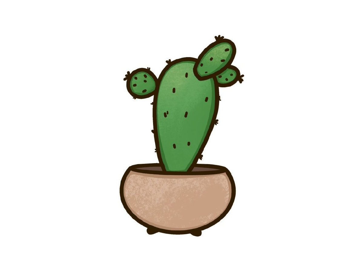 仙人掌简笔画教程