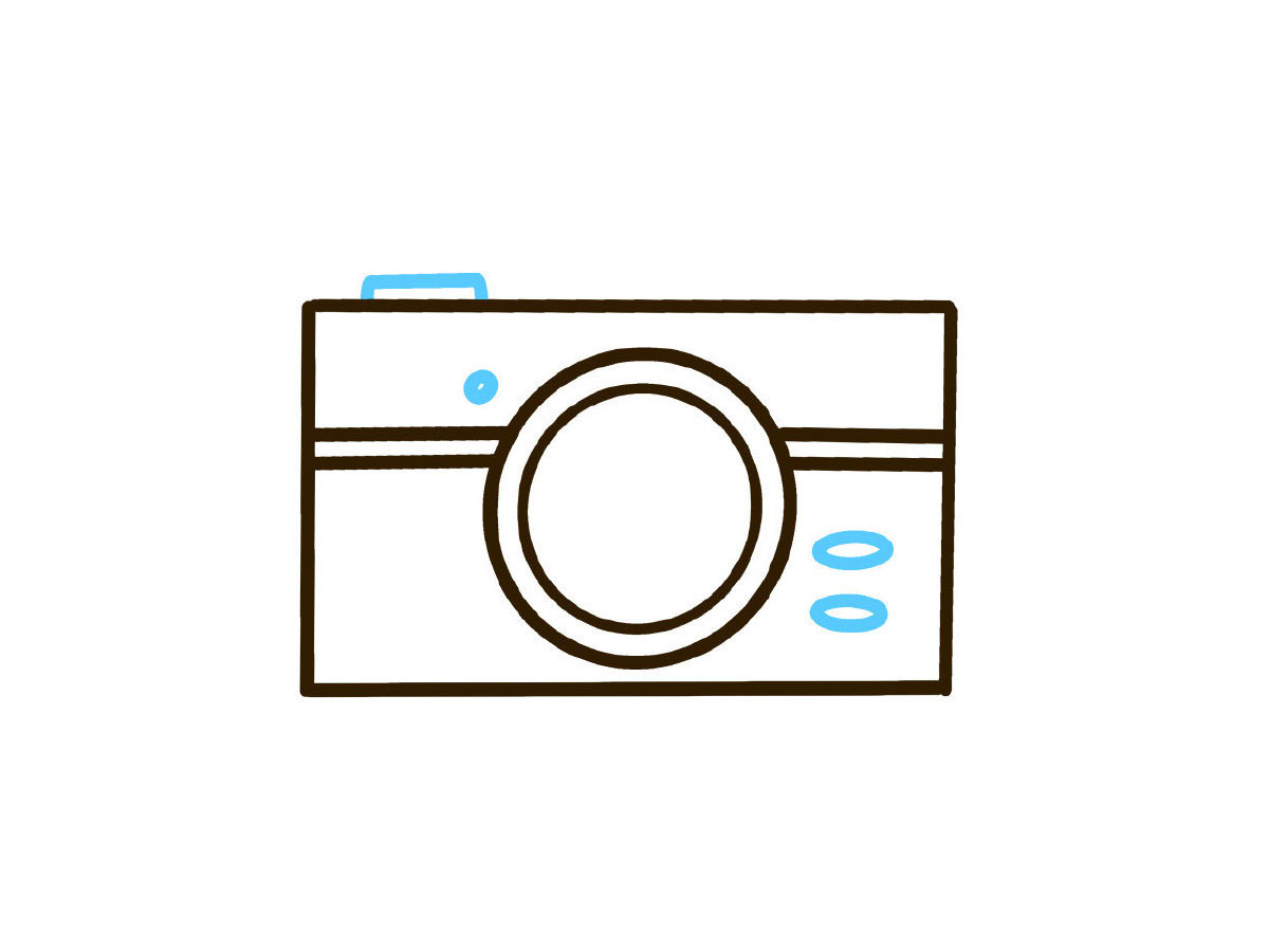 步骤4：画一些相机的细节元素。