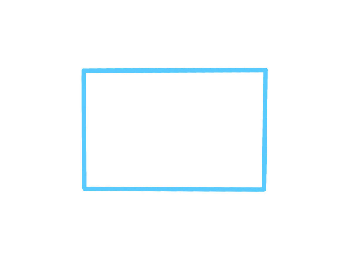 步骤1：画一个长方形。