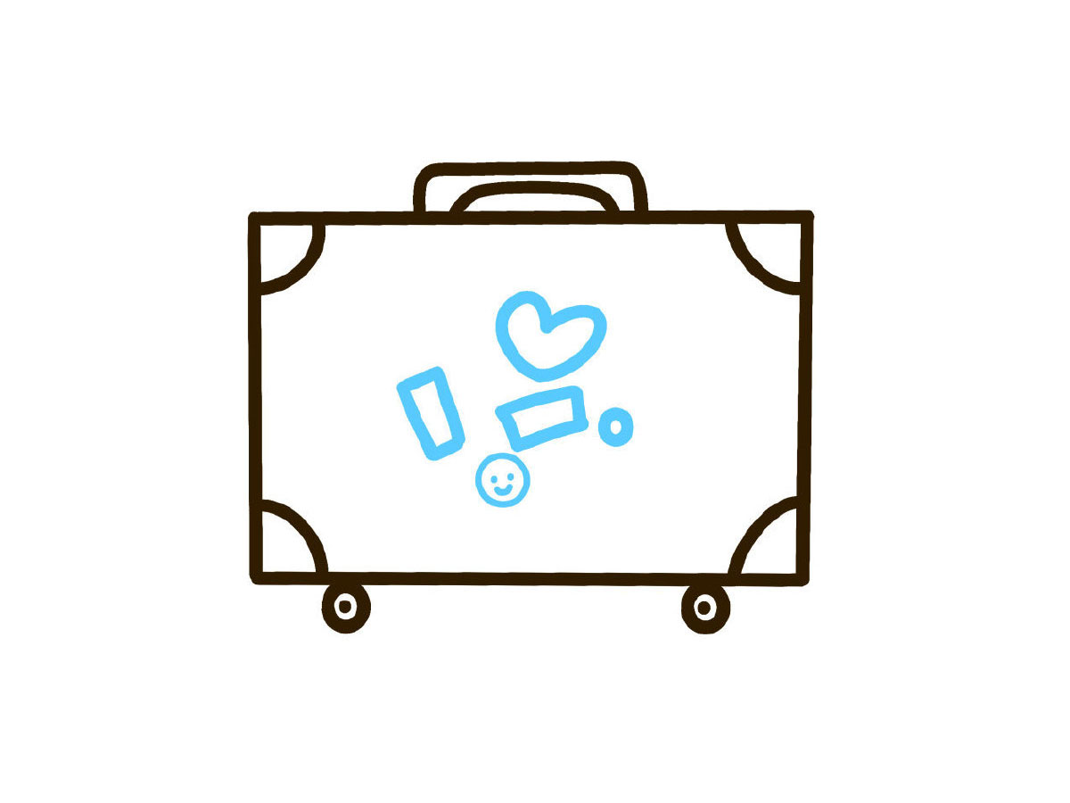 步骤5：给行李箱画上装饰。