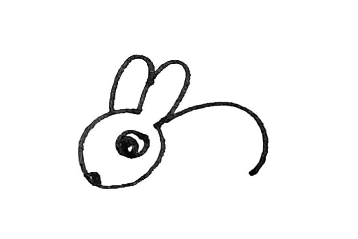 步骤4：接着用长弧线画出它的身体。