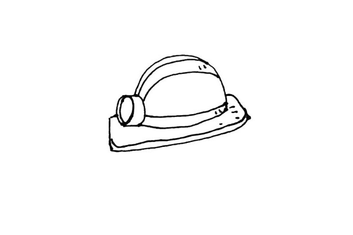 步骤5：下方，画上一个扁扁的方形，记得加上一点厚度。