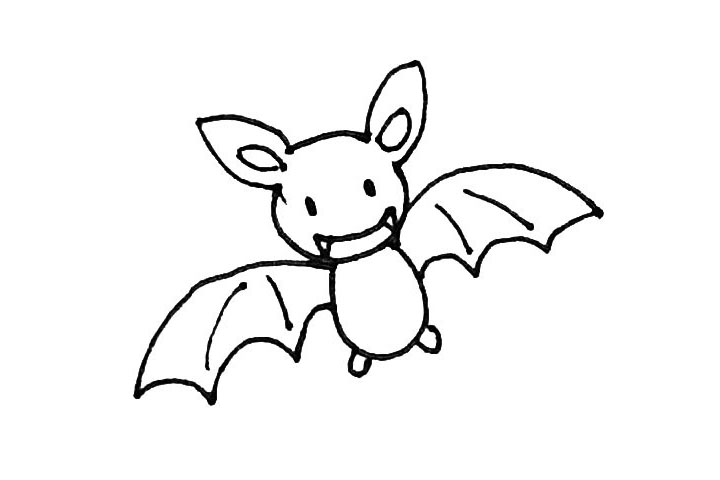 步骤7：然后用波浪线连接起来，里面加上弧线的结构。