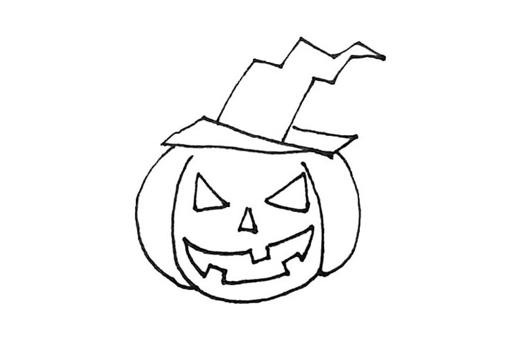 步骤7：在嘴巴的缺口处，再画上方形的牙齿。