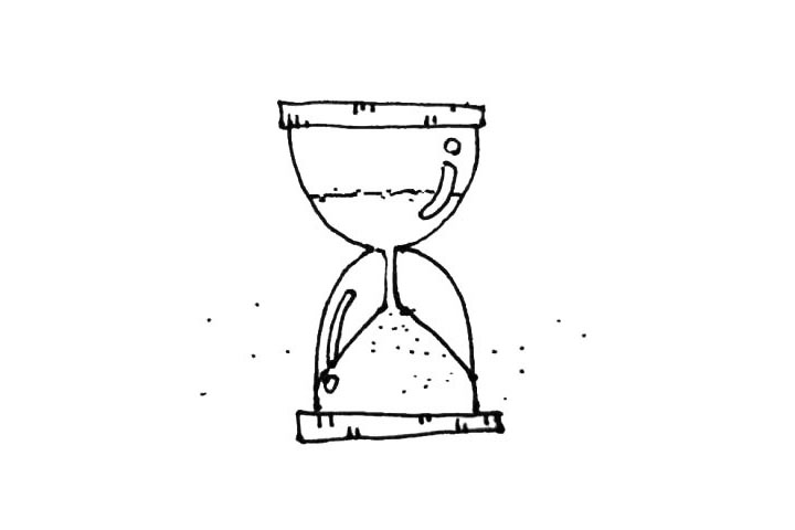 步骤7：加上一些小装饰线和小点点来装饰我们的沙漏。