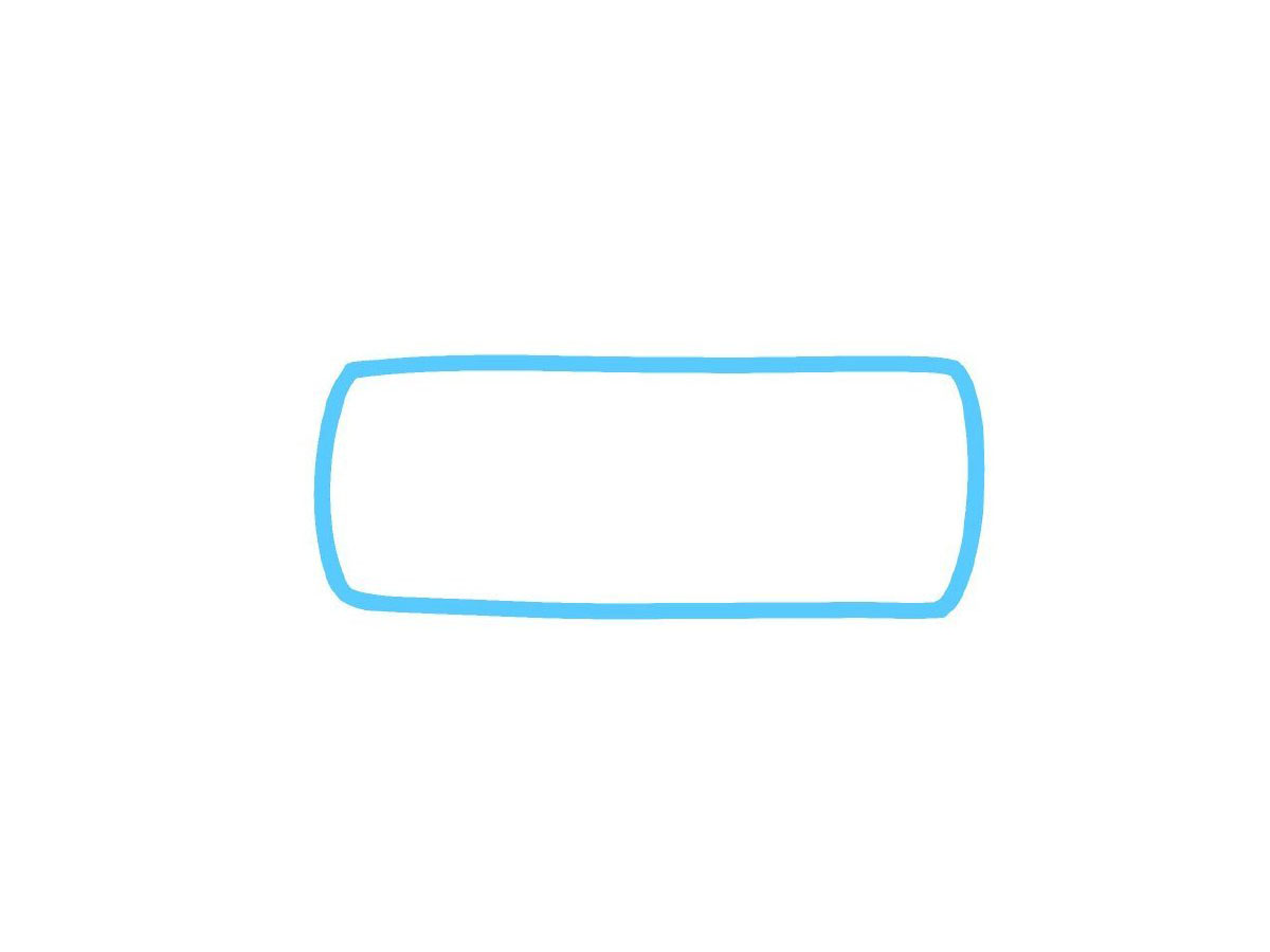 步骤1：画一个长方形。