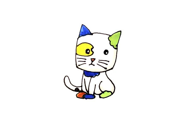 小猫简笔画画法教程