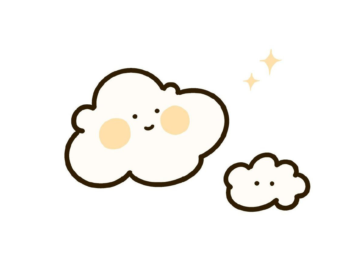 云朵简笔画画法步骤