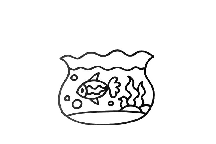 步骤3：给鱼缸加上细节和场景，让它看起来很丰富。