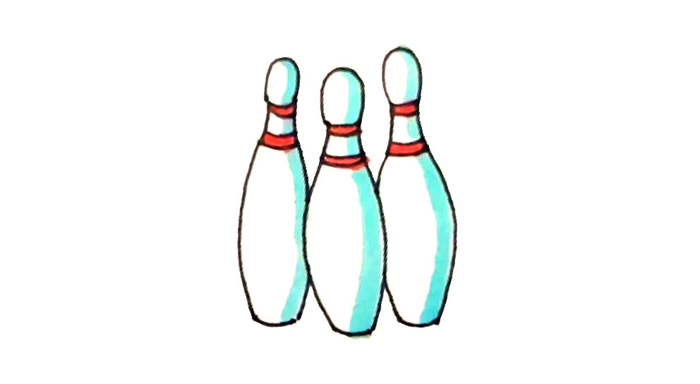 保龄球简笔画画法步骤