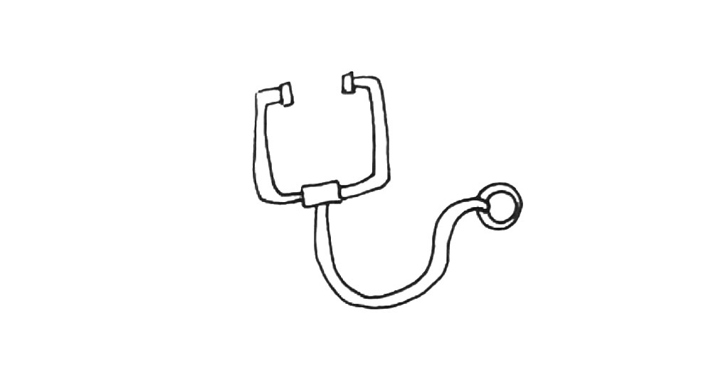 步骤5：接着画上一给圆环。