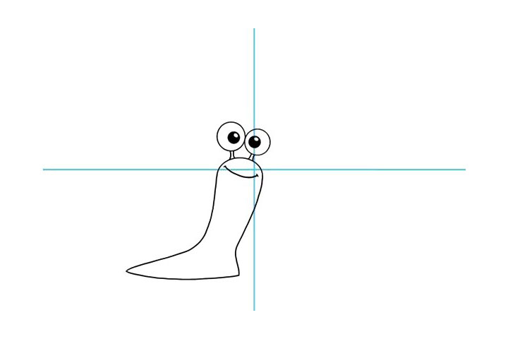 步骤2：再画出它的身体和五官。