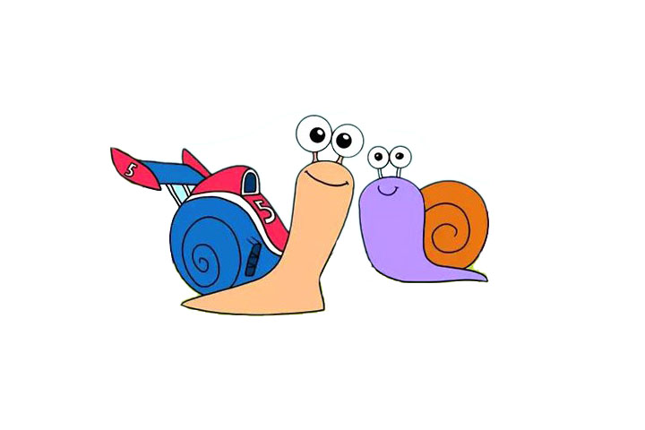 极速蜗牛简笔画画法步骤