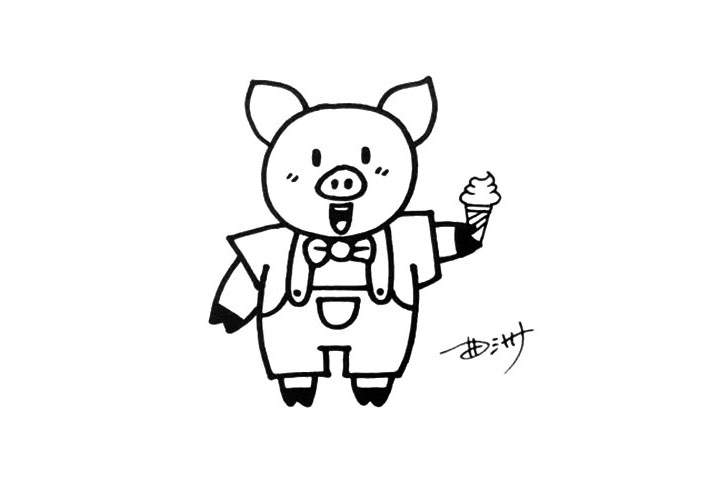 步骤4：画出四肢还有手上的冰淇淋，当然了，你也可以把冰淇淋换成其他食物。