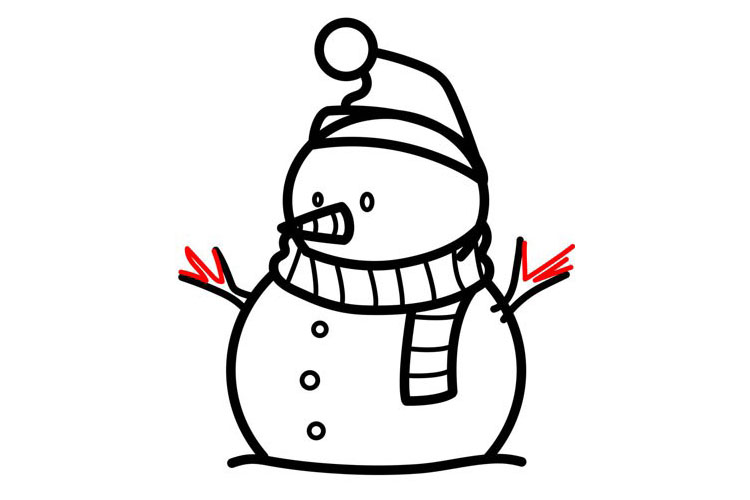 步骤14：接下来画出他的手指。