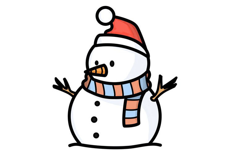 雪人简笔画画法详解