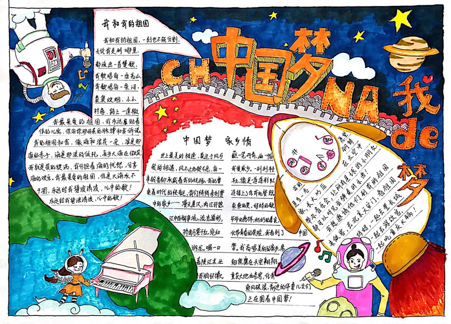 中国梦我的梦手抄报-图1
