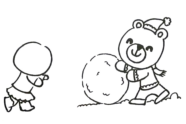 步骤9：给小兔画上裙子和腿。