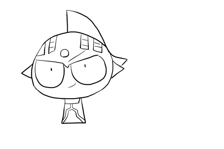 步骤3：画泰罗奥特曼的身体。