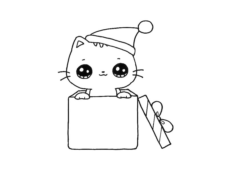 步骤8：接着画靠着盒子旁边的盖子。