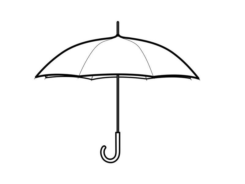 雨伞简笔画画法教程
