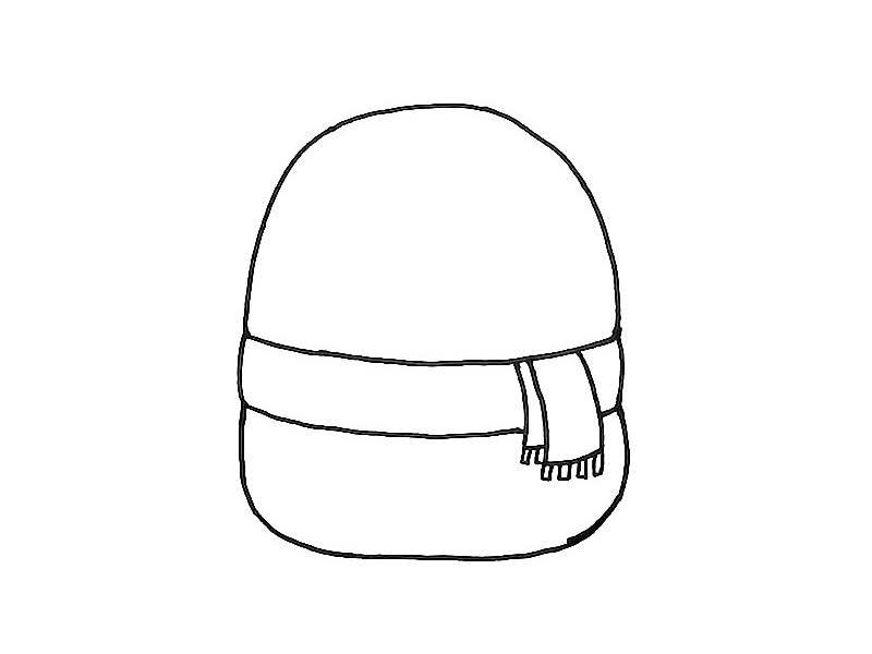 步骤3：然后画雪人的身体部分。