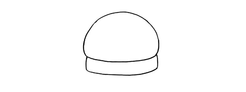 步骤2：接着给北极熊的脖子上画上围巾。