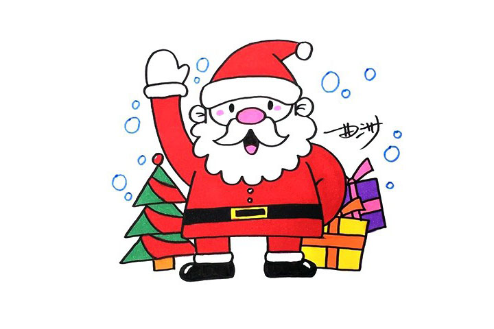 圣诞老人简笔画教程