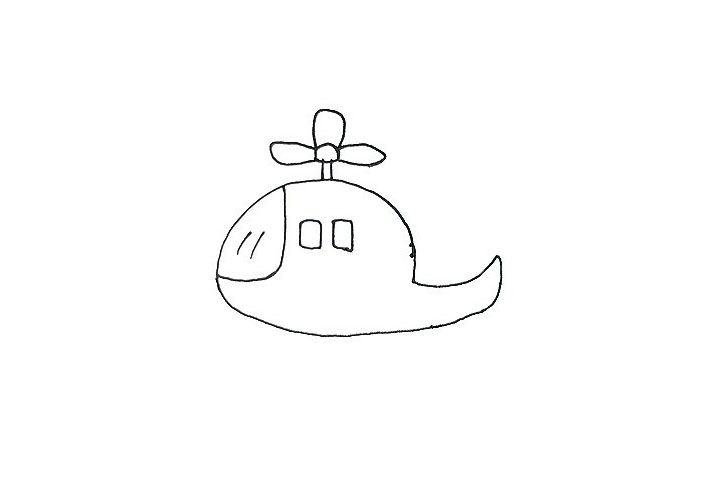 步骤4：把尾部的小三角螺旋建也画出来。