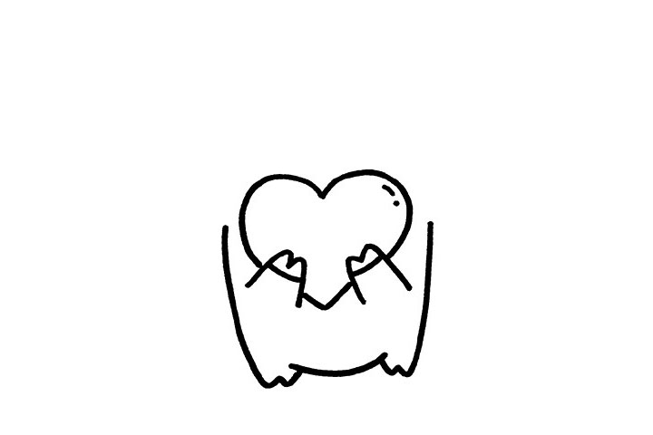 步骤3：画出小猪下半身身体。