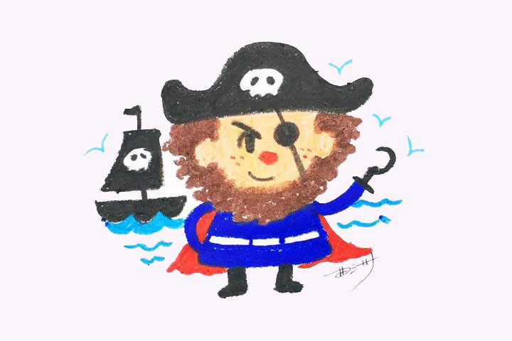 大胡子海盗简笔画教程