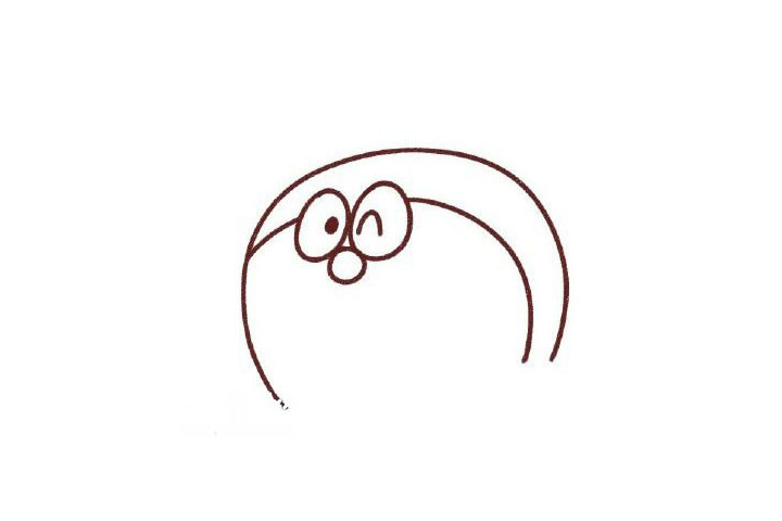 步骤3：画出脸部的分割线。