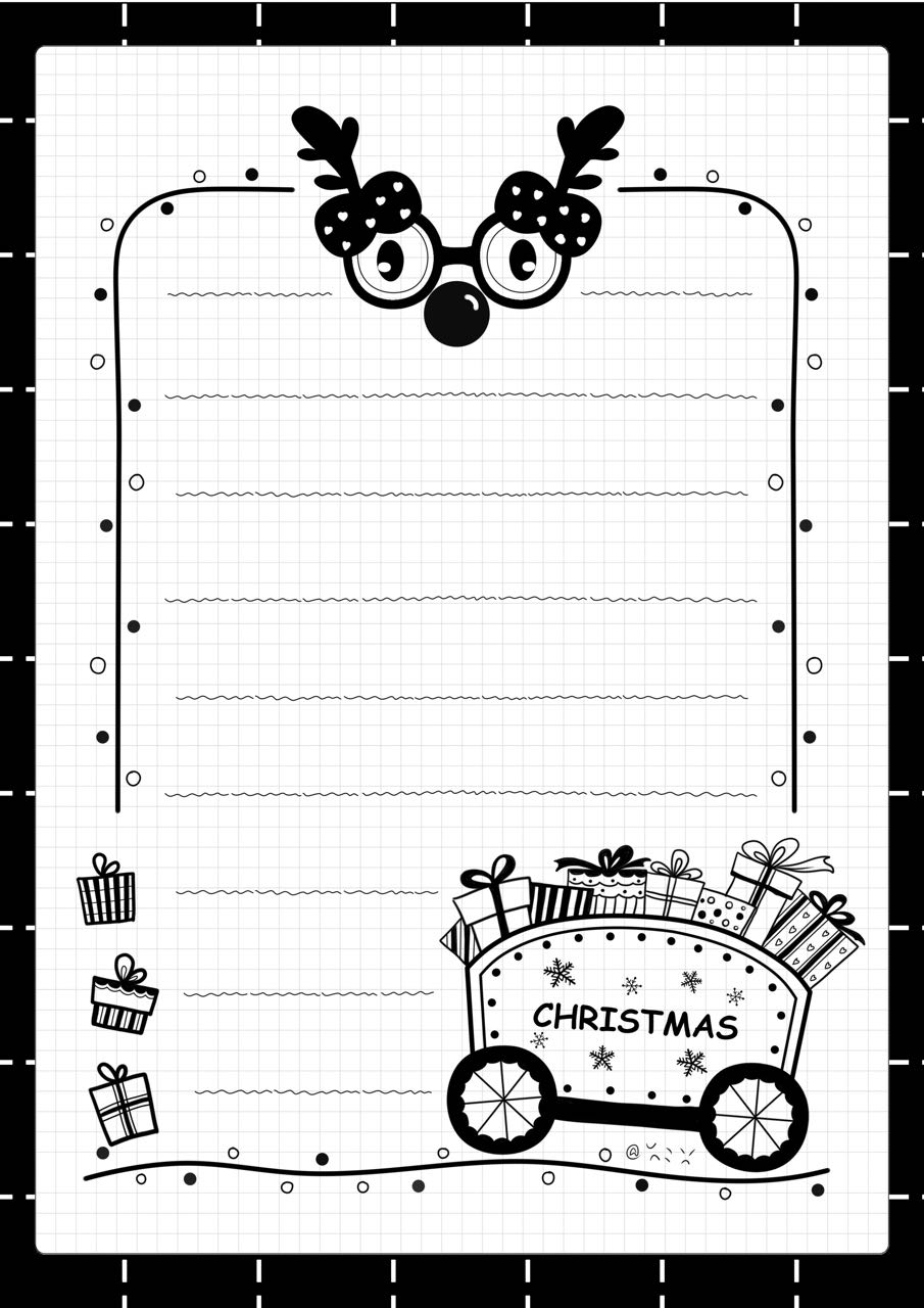 圣诞主题手帐手抄报排版-图1