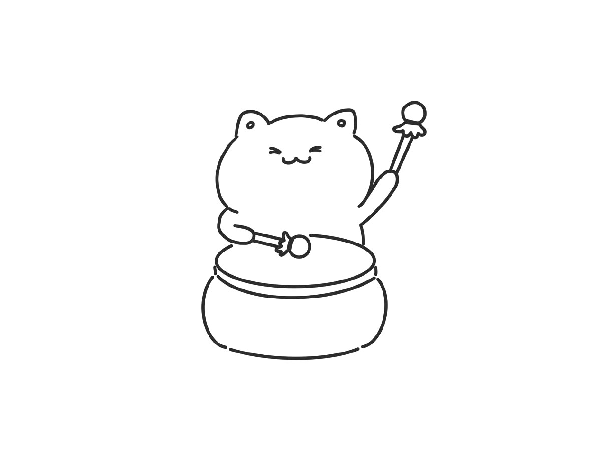 步骤6：画鼓体。