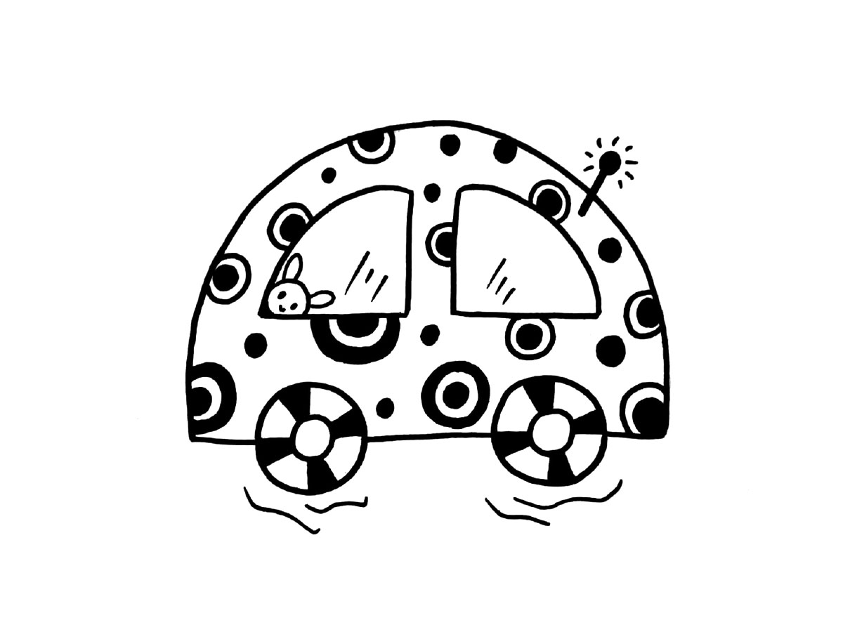 萌萌哒小汽车简笔画图片-图2