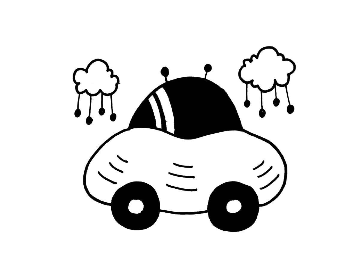 萌萌哒小汽车简笔画图片-图4