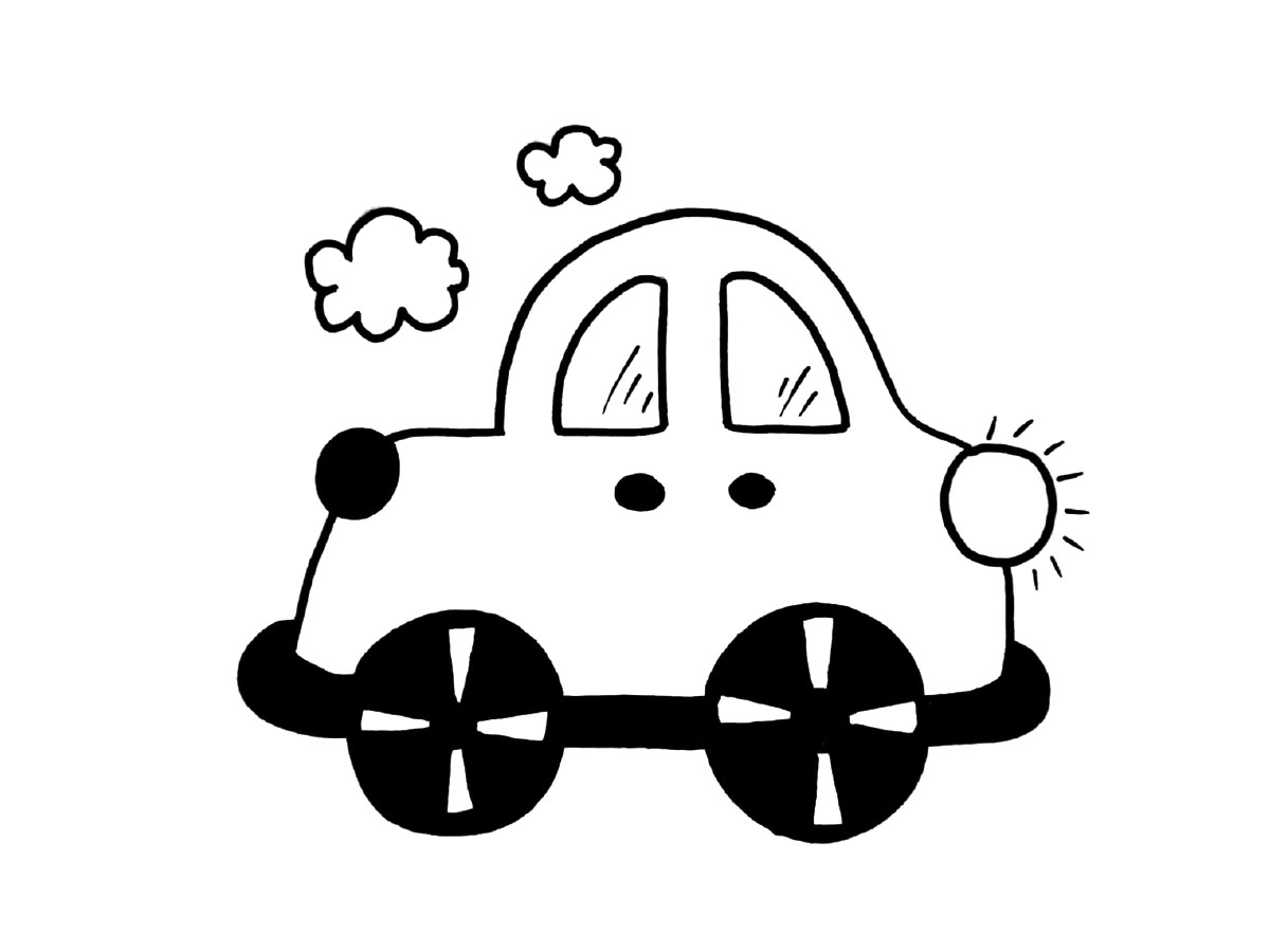 萌萌哒小汽车简笔画图片-图5