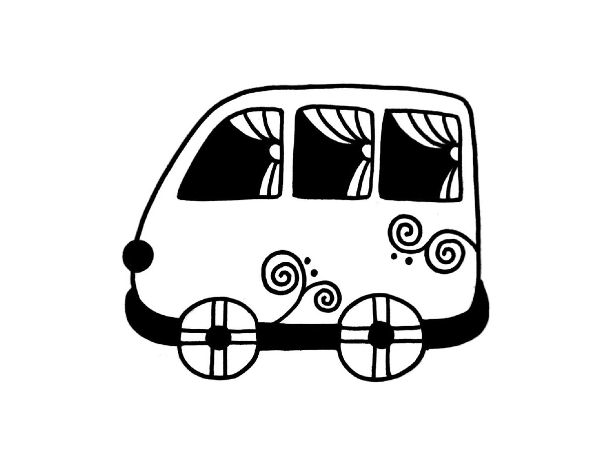 萌萌哒小汽车简笔画图片