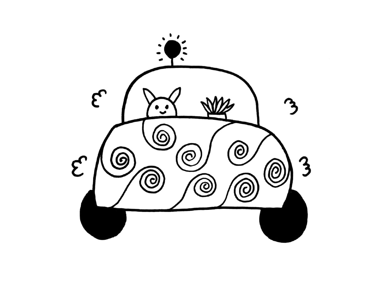 萌萌哒小汽车简笔画图片-图9