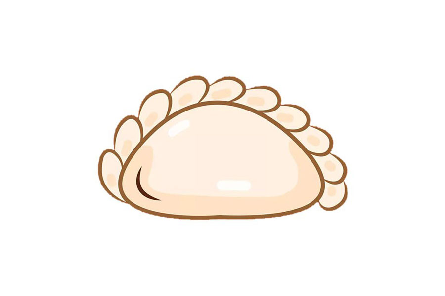饺子简笔画画法步骤