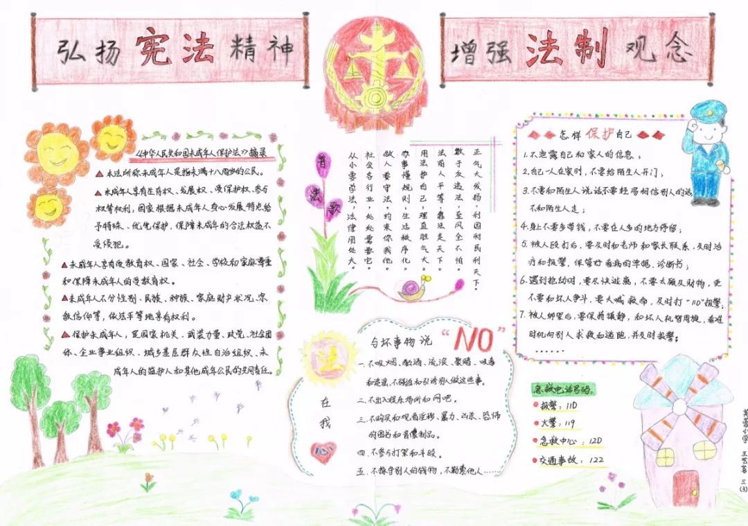 国家宪法日手抄报欣赏-图10