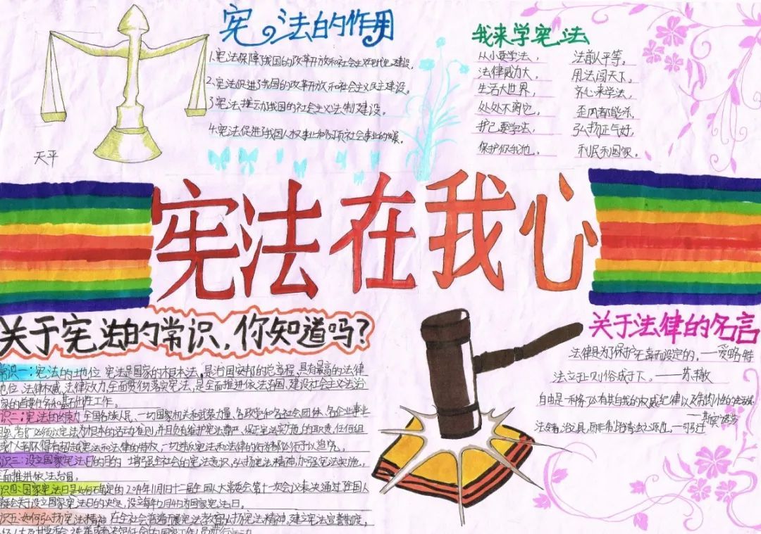 国家宪法日手抄报欣赏-图13