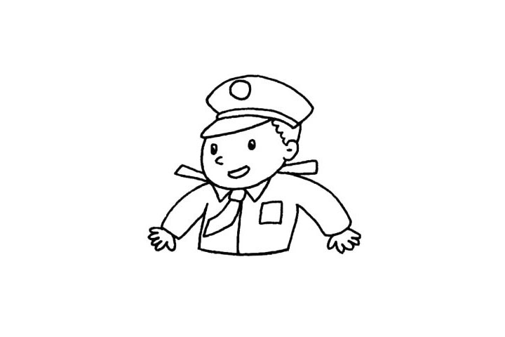 步骤5：画出他的双手。